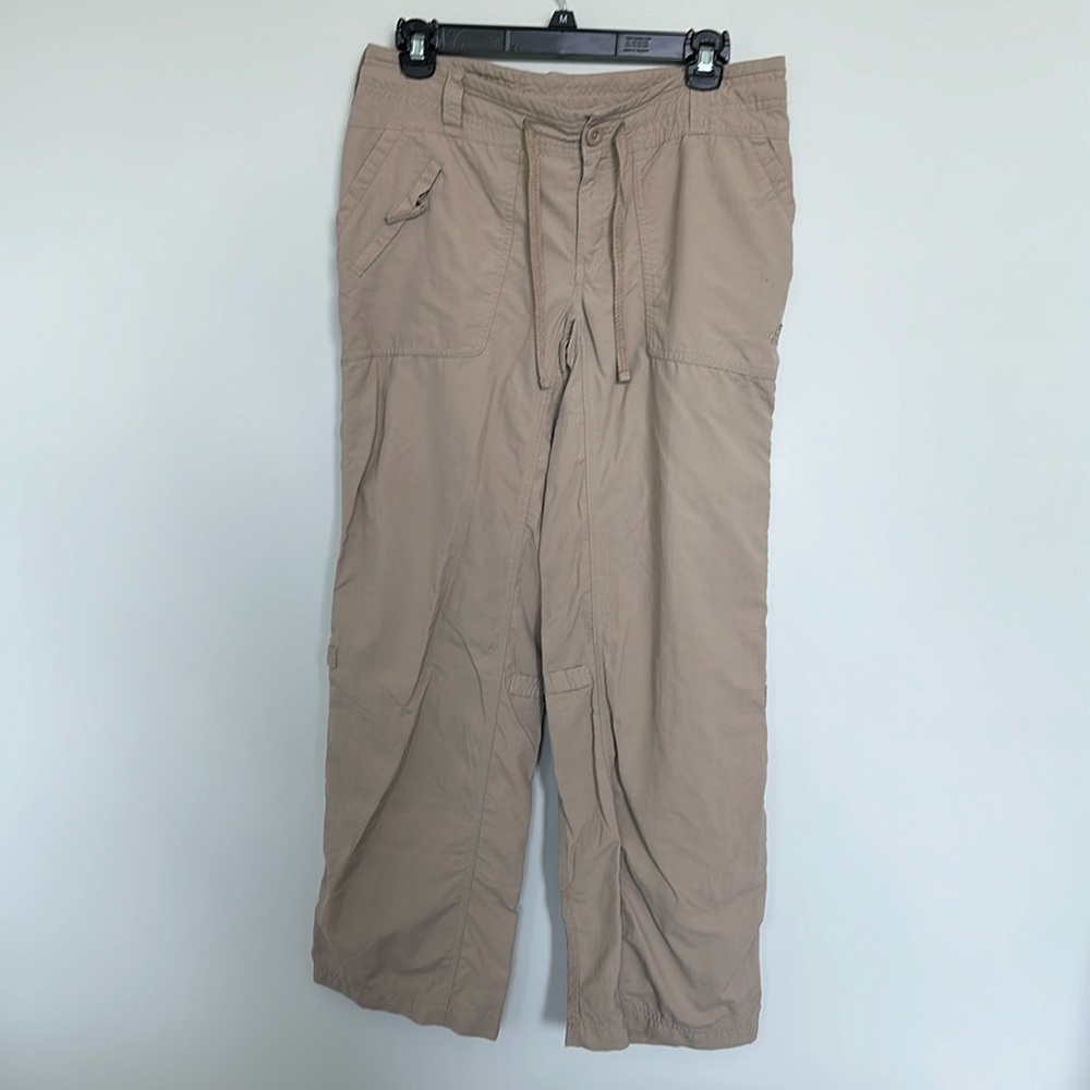 Khaki Northface light hiking pants with 28 inch inseam